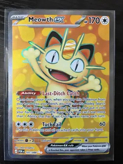 🔥 Meowth ex Full Art 107/088 Me03: Perfect Order Pokemon TCG 🔥 - Image 1