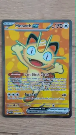 Meowth ex 107/088 Ultra Rare Perfect Order Pokemon TCG Card - Image 1