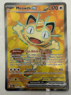 Pokemon TCG Meowth ex 107/088 Perfect Order Ultra Rare NM - Image 1