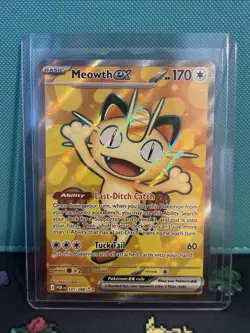 Pokemon TCG Perfect Order Meowth EX Ultra Rare 107/088 Card - Image 1
