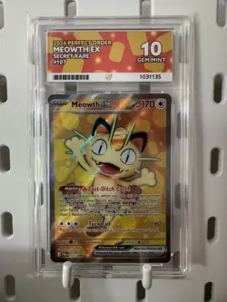 Meowth ex SR | 107/088 Perfect Order 2026 Pokemon TCG | ACE 10 PERFECT SUBS - Image 1