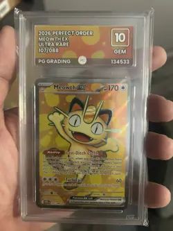 🔥Meowth ex SR | 107/088 Perfect Order 2026 Pokemon TCG | PG 10🔥 - Image 1