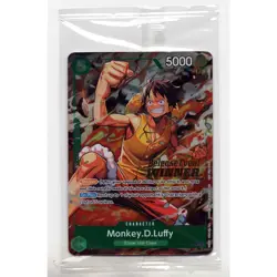 One Piece Card Game Monkey D. Luffy P-135 Release Winner Stamped FACTORY SEALED - Image 1