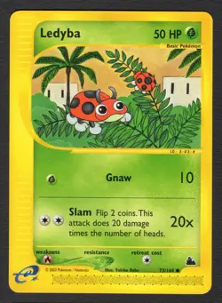 Ledyba 73/144 Common Non Holo LP Pokemon Card HQ Scan - Image 1