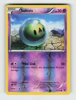 Solosis 33/124 Reverse Holo Common Fates Collide Pokemon 2016 Moderately Played - Image 1