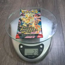 Heavy 23g Pokemon Ascended Heroes Booster Pack Factory Sealed (D=1g Scale) TCG - Image 1