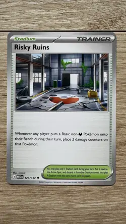 Pokemon Risky Ruins 127/132 - ME01: Mega Evolution Uncommon Regular Card NM - Image 1