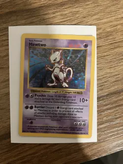 Pokemon Mewtwo 10/102 MP/HP Base Set Holo Rare Unlimited Eng Psychic 60HP - Image 3