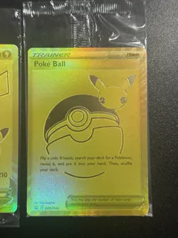 Pokemon Celebrations Pikachu V & PokeBall Gold Promos SWSH145 & SWSH146 - Sealed - Image 3