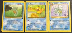 Pokemon Card Lot Psyduck Horsea Seadra Fossil English LP-HP 3 Cards - Image 1