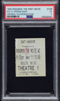 PSA 5 Pokemon: The First Movie Ticket Stub - Nov. 10, 1999 - Opening Night - Image 1