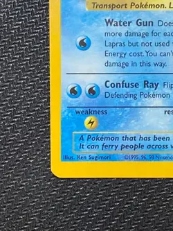 English Lapras 10/62 Fossil Set - Unlimited Holo Rare LP - Pokemon TCG - Image 5