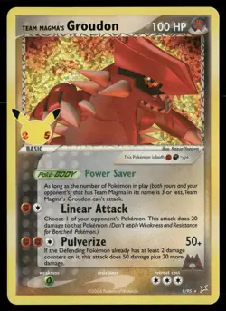 Team Magma's Groudon 9/95 Celebrations: Classic Collection Pokemon Holo NM - Image 1