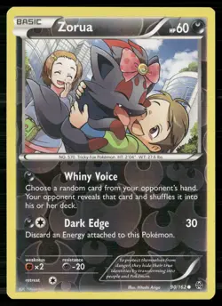 Zorua 90/162 Common BREAKthrough Pokemon Reverse Holo LP - Image 1