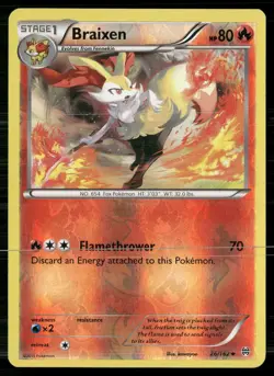 Braixen 26/162 Uncommon BREAKthrough Pokemon Reverse Holo LP - Image 1