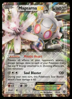 Magearna EX 75/114 Holo EX Rare Steam Siege Pokemon NM - Image 1