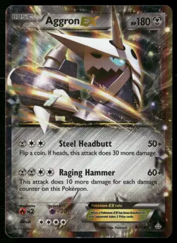 Aggron EX 93/160 Holo EX Rare Primal Clash Pokemon NM - Image 1