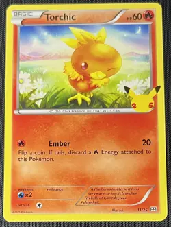 Torchic 11/25 Pokemon English 25th Anniversary McDonalds Promo 2021 - Image 1