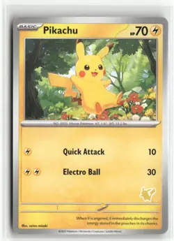 Pikachu Pikachu Stamp My First Battle Pokemon TCG NM - Image 1