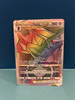 Pokemon TCG Rainbow Origin Forme Dialga VSTAR - Astral Radiance - 198/189 - Image 1