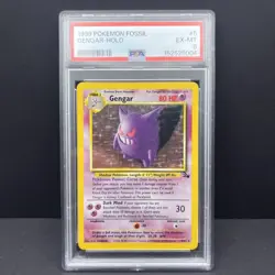 1999 Pokemon Fossil Gengar Holo 5/62 PSA 6 Unlimited - Image 1