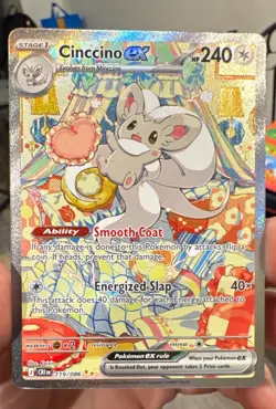 Pokemon TCG Cinccino ex 119/086 Chaos Rising Full Art Holo Ultra Rare 240 HP - Image 1