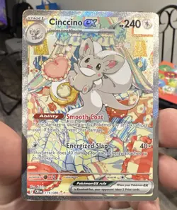 Pokemon TCG Cinccino ex 119/086 Chaos Rising Full Art Holo Ultra Rare 240 HP - Image 2