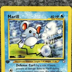 Vintage Pokemon Neo Genesis 1st Edition Marill 66/111 Common MP Regular - Image 3