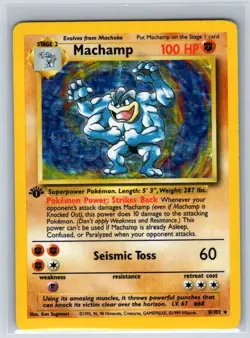 Machamp 8/102 Holo Rare Deck Exclusives Pokemon 1st Edition Holo MP - Image 1