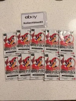Round 1 x One Piece Card Game Promo (ENGLISH) 10 SEALED PACKS in hand - Image 1