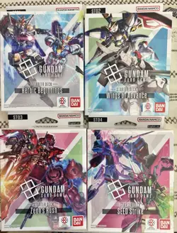 Gundam Card Game - Starter Decks ST01 ST02 ST03 ST04 - Lot of 4 - English Sealed - Image 1