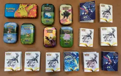 Pokemon TCG Collector Tins and Mini Albums EMPTY - Lot of 17 - NO CARDS - Image 1