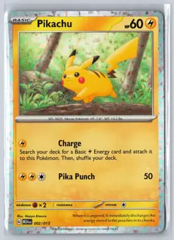Pikachu 002/015 Holo Promo McDonald's Promos 2024 Pokemon Near Mint - Image 1