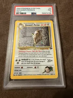 2000 POKEMON GYM-CHAL. GIOVANNI’S PERSIAN HOLO SWIRL- PSA 7 NM - Image 1