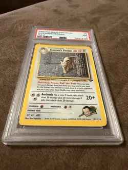 2000 POKEMON GYM-CHAL. GIOVANNI’S PERSIAN HOLO SWIRL- PSA 7 NM - Image 2