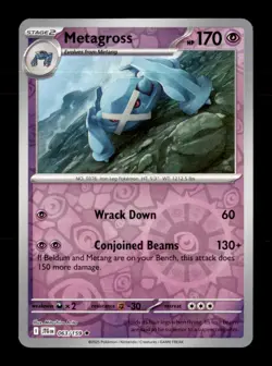 Metagross 063/159 Rare Journey Together Pokemon Reverse Holo Near Mint - Image 1