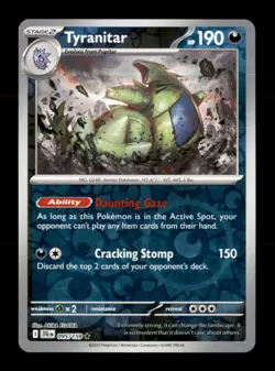 Tyranitar 095/159 Rare Journey Together Pokemon Reverse Holo Near Mint - Image 1