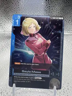 FOIL Sayla Mass G001-087 Gundam TCG Rare Participation Promo Card Game Pilot - Image 1