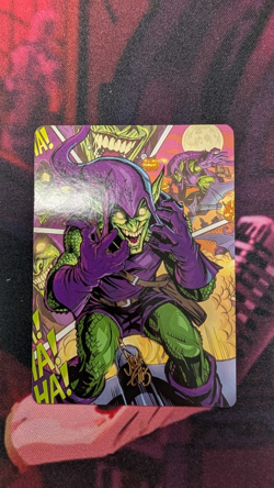Signed Art Card Green Goblin Steve Ellis 49/54 Spider-Man MTG NM - Image 1
