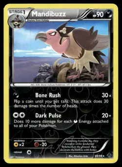 Mandibuzz Emerging Powers Rare 69/98 2011 Pokemon TCG - Image 1