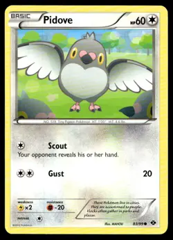 Pidove Next Destinies Common 83/99 2012 Pokemon TCG - Image 1