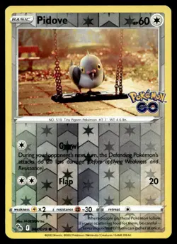 Pidove Pokemon GO Reverse Holo 061/078 Pokemon TCG - Image 1