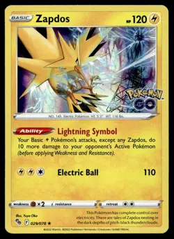Zapdos Pokemon GO 029/078 Pokemon TCG - Image 1