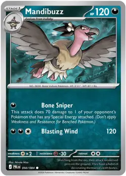 NM Mandibuzz [ME05: Pitch Black 050/084] Reverse Holofoil Common Pokemon TCG - Image 1