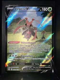 Pokemon Zirpeise V TG12/TG30 Trainer Gallery Silberne Sturmwinde DE NM - Image 1