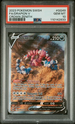 Drapion V GG49/GG70 SWSH: Crown Zenith: Galarian Gallery Holo PSA 10 - Image 1