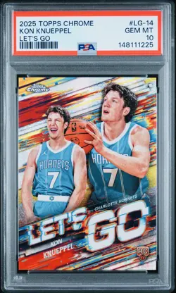 2025-26 Topps Chrome Kon Knueppel Let's Go RC Rookie SSP #LG-14 PSA 10 INVEST 📈 - Image 1