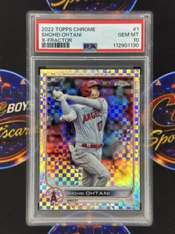 SHOHEI OHTANI 2022 Topps Chrome #1 XFractor Refractor PSA 10 Angels - Image 1
