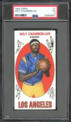 Wilt Chamberlain 1969 Topps #1 PSA 3 - Image 1