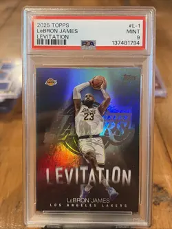 2025 Topps Basketball LeBron James Levitation Psa 9 - Image 1